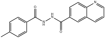 N'-(4-甲基苯甲酰基)喹啉-6-碳酰肼 结构式