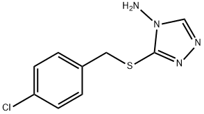 3-{[(4-氯苯基)甲基]硫烷基}-4H-1,2,4-三唑-4-胺 结构式