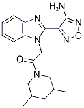 4-{1-[2-(3,5-DIMETHYLPIPERIDIN-1-YL)-2-OXOETHYL]-1H-BENZIMIDAZOL-2-YL}-1,2,5-OXADIAZOL-3-AMINE 结构式