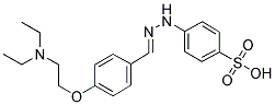 N-(BENZENE-4-SULFONIC ACID)-4-(DIETHYLAMINOETHOXY)-BENZALDEHYDE HYDRAZONE 结构式