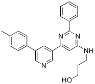 3-[2-PHENYL-6-(5-P-TOLYL-PYRIDIN-3-YL)-PYRIMIDIN-4-YLAMINO]-PROPAN-1-OL 结构式