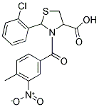 2-(2-CHLORO-PHENYL)-3-(4-METHYL-3-NITRO-BENZOYL)-THIAZOLIDINE-4-CARBOXYLIC ACID 结构式