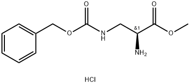 (S)-2-氨基-3-(((苄氧基)羰基)氨基)丙酸甲酯盐酸盐 结构式