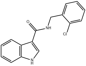 N-(2-CHLOROBENZYL)-1H-INDOLE-3-CARBOXAMIDE 结构式