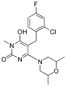 5-(2-CHLORO-4-FLUOROBENZYL)-4-(2,6-DIMETHYLMORPHOLIN-4-YL)-6-HYDROXY-1-METHYLPYRIMIDIN-2(1H)-ONE 结构式