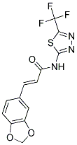 (2E)-3-(1,3-BENZODIOXOL-5-YL)-N-[5-(TRIFLUOROMETHYL)-1,3,4-THIADIAZOL-2-YL]ACRYLAMIDE 结构式