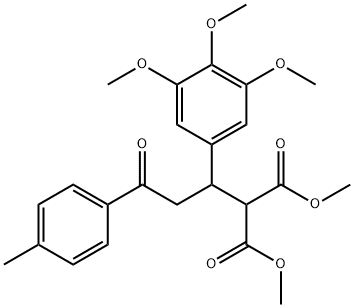 DIMETHYL 2-[3-(4-METHYLPHENYL)-3-OXO-1-(3,4,5-TRIMETHOXYPHENYL)PROPYL]MALONATE 结构式