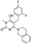 5-(2,4-DIFLUOROBENZYL)-4-(3,4-DIHYDROISOQUINOLIN-2(1H)-YL)-6-HYDROXY-1-METHYLPYRIMIDIN-2(1H)-ONE 结构式