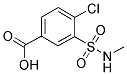 4-CHLORO-3-[(METHYLAMINO)SULFONYL]BENZOIC ACID 结构式