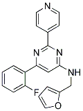 6-(2-FLUOROPHENYL)-N-(2-FURYLMETHYL)-2-PYRIDIN-4-YLPYRIMIDIN-4-AMINE 结构式