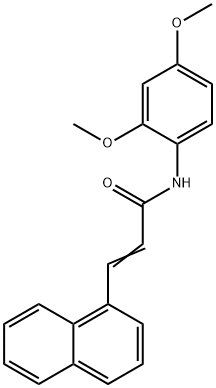 N-(2,4-DIMETHOXYPHENYL)-3-(1-NAPHTHYL)ACRYLAMIDE 结构式