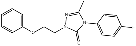 4-(4-FLUOROPHENYL)-5-METHYL-2-(2-PHENOXYETHYL)-2,4-DIHYDRO-3H-1,2,4-TRIAZOL-3-ONE 结构式