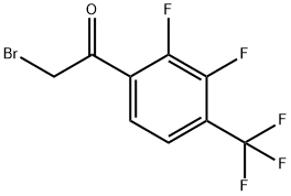 2,3-DIFLUORO-4-(TRIFLUOROMETHYL)PHENACYL BROMIDE 结构式