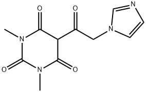 6-HYDROXY-5-[2-(1H-IMIDAZOL-1-YL)ACETYL]-1,3-DIMETHYL-2,4(1H,3H)-PYRIMIDINEDIONE 结构式