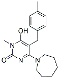 4-Azepan-1-yl-6-hydroxy-1-methyl-5-(4-methylbenzyl)pyrimidin-2(1H)-one 结构式