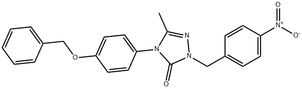 4-[4-(BENZYLOXY)PHENYL]-5-METHYL-2-(4-NITROBENZYL)-2,4-DIHYDRO-3H-1,2,4-TRIAZOL-3-ONE 结构式