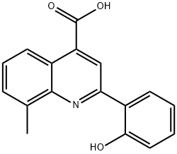 2-(2-羟苯基)-8-甲基喹啉-4-羧酸 结构式