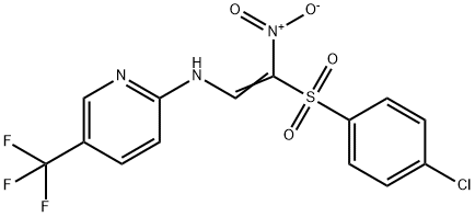 1-((4-CHLOROPHENYL)SULFONYL)-1-NITRO-2-((5-(TRIFLUOROMETHYL)(2-PYRIDYL))AMINO)ETHENE 结构式