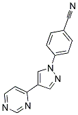 4-(4-PYRIMIDIN-4-YL-1H-PYRAZOL-1-YL)BENZONITRILE 结构式