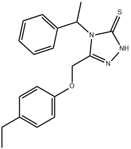 5-(4-ETHYL-PHENOXYMETHYL)-4-(1-PHENYL-ETHYL)-4H-[1,2,4]TRIAZOLE-3-THIOL 结构式