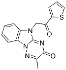 2-METHYL-5-(2-OXO-2-THIEN-2-YLETHYL)[1,2,4]TRIAZINO[2,3-A]BENZIMIDAZOL-3(5H)-ONE 结构式