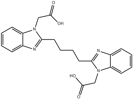 2,2'-[丁烷-1,4-二基双(1H-苯并咪唑-2,1-二基)]二乙酸 结构式