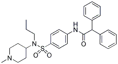 2,2-DIPHENYL-N-[4-(((1-METHYLPIPERIDIN-4-YL)PROPYLAMINO)SULPHONYL)PHENYL]ACETAMIDE 结构式