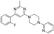 4-(2-FLUOROPHENYL)-2-METHYL-6-(4-PYRIDIN-2-YLPIPERAZIN-1-YL)PYRIMIDINE 结构式