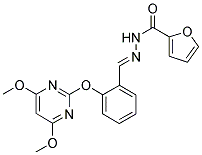 N-[1-AZA-2-[2-[(4,6-DIMETHOXYPYRIMIDIN-2-YL)OXY]PHENYL]ETHENYL]FURAN-2-CARBOXAMIDE 结构式