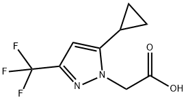 (5-环丙基-3-三氟甲基-吡唑-1-基)-乙酸 结构式