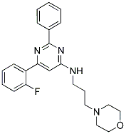 [6-(2-FLUORO-PHENYL)-2-PHENYL-PYRIMIDIN-4-YL]-(3-MORPHOLIN-4-YL-PROPYL)-AMINE 结构式