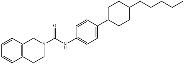 N-[4-(4-Pentylcyclohexyl)phenyl]-3,4-dihydro-2(1H)-isoquinolinecarboxamide 结构式