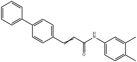 3-[1,1'-BIPHENYL]-4-YL-N-(3,4-DIMETHYLPHENYL)ACRYLAMIDE 结构式