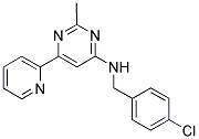 N-(4-CHLOROBENZYL)-2-METHYL-6-PYRIDIN-2-YLPYRIMIDIN-4-AMINE 结构式