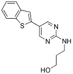 3-([5-(1-Benzothien-2-yl)pyrimidin-2-yl]amino)propan-1-ol 结构式
