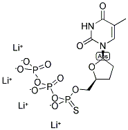3'-DEOXYTHYMIDINE-5'-O-(1-THIOTRIPHOSPHATE) LITHIUM SALT 结构式