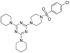 2-(4-(4-CHLOROPHENYLSULFONYL)PIPERAZIN-1-YL)-4,6-DI(PIPERIDIN-1-YL)-1,3,5-TRIAZINE 结构式