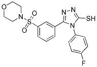 4-(4-FLUORO-PHENYL)-5-[3-(MORPHOLINE-4-SULFONYL)-PHENYL]-4H-[1,2,4]TRIAZOLE-3-THIOL 结构式