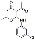 3-Acetyl-2-(3-chloro-phenylamino)-6-methyl-pyran-4-one 结构式