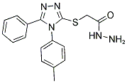(5-PHENYL-4-P-TOLYL-4H-[1,2,4]TRIAZOL-3-YLSULFANYL)-ACETIC ACID HYDRAZIDE 结构式