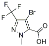 4-Bromo-2-methyl-5-trifluoromethyl-2 H-pyrazole-3-carboxylic acid 结构式