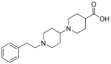 1-(1-(2-PHENYLETHYL)PIPERIDIN-4-YL)PIPERIDINE-4-CARBOXYLIC ACID 结构式