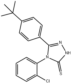 5-(4-叔丁基苯基)-4-(2-氯苯基)-4H-1,2,4-三唑-3-硫醇 结构式