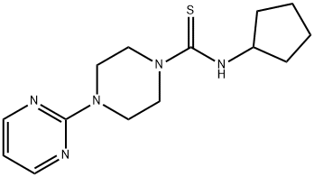 N-CYCLOPENTYL-4-PYRIMIDIN-2-YLPIPERAZINE-1-CARBOTHIOAMIDE 结构式