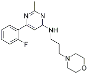 6-(2-FLUOROPHENYL)-2-METHYL-N-(3-MORPHOLIN-4-YLPROPYL)PYRIMIDIN-4-AMINE 结构式