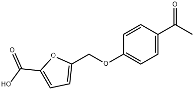5-[(4-乙酰苯氧基)甲基]呋喃-2-羧酸 结构式