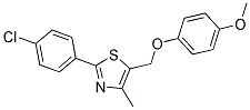 2-(4-CHLOROPHENYL)-5-[(4-METHOXYPHENOXY)METHYL]-4-METHYL-1,3-THIAZOLE 结构式