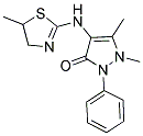 1,5-DIMETHYL-4-(5-METHYL-4,5-DIHYDRO-THIAZOL-2-YLAMINO)-2-PHENYL-1,2-DIHYDRO-PYRAZOL-3-ONE 结构式