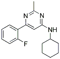 N-CYCLOHEXYL-6-(2-FLUOROPHENYL)-2-METHYLPYRIMIDIN-4-AMINE 结构式
