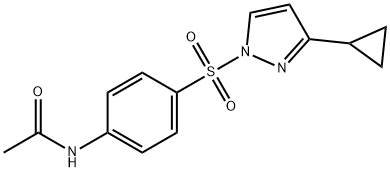 N-(4-((3-环丙基-1H-吡唑-1-基)磺酰基)苯基)乙酰胺 结构式